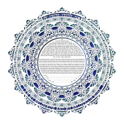 Flower-eng-and-heb-papercut-Lightdark-Bliue