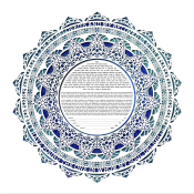 Flower-eng-only-papercut-Lightdark-Bliue